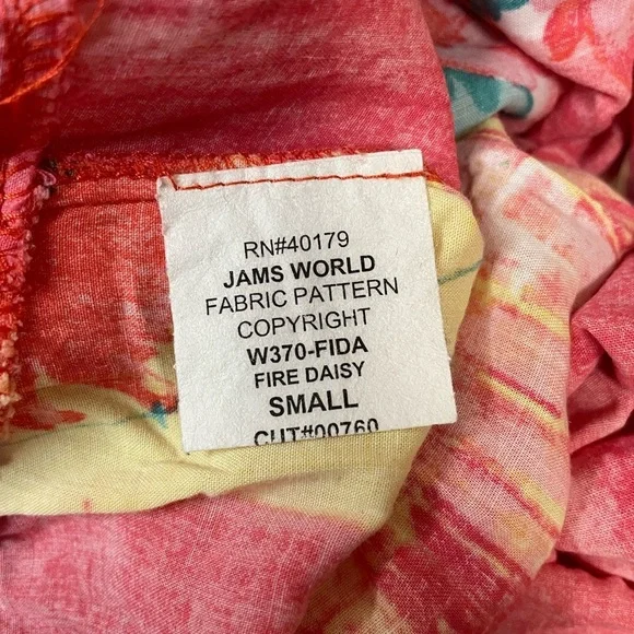 Jams World Fire Daisy Floral MIDI Maxi Dress Pockets Split Size Small - Picture 8 of 10